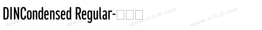 DINCondensed Regular字体转换